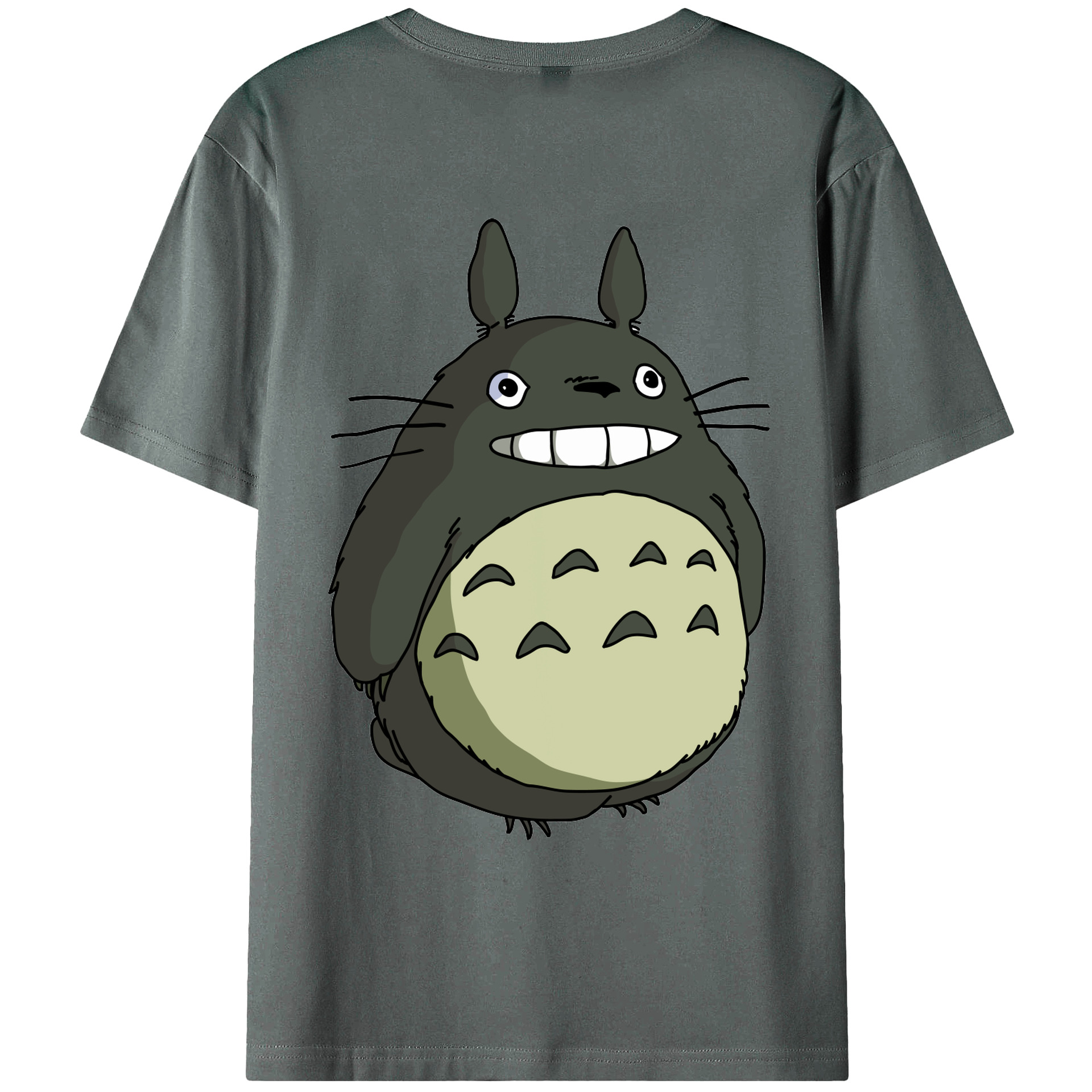 （画像用） となりのトトロ 草壁メイ 草壁サツキ My Neighbor Totoro Satsuki Kusakabe Mei Kusakabe 綿100％ メンズ半袖Tシャツ（バックプリント） 通気性